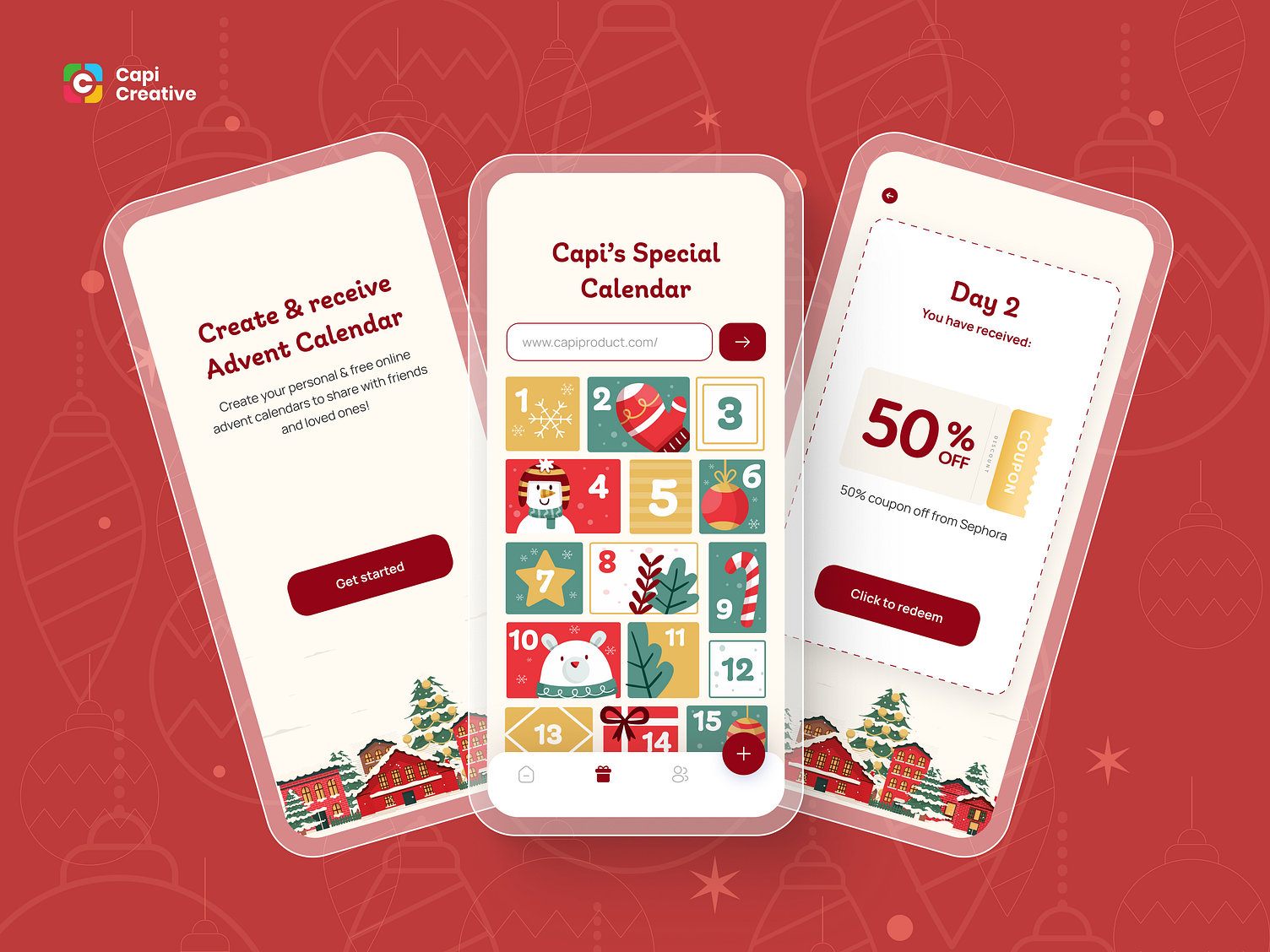 Advent Calendar Mobile App UI Concept by Capi Creative on Dribbble