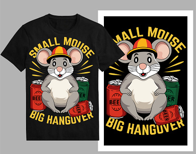 Small mouse big hangover T-shirt design animalcartoon cartoondesign cartoonmouse cutemouseteeshirt cutemousewoment shirt grumpyt shirt micet shirt mouseapparel mouseart mouseillustration mouset shirt mouseteeshirt shirt t shirtdesign teedesign trendyt shirt tshirt typographydesign vintagemouseteeshirt womenshirtanimal