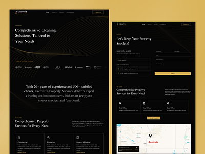 Executive Property Services Website cleaning company cleaning services elementor figma uiux web design wordpress
