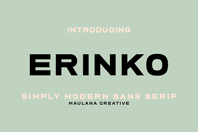 Erinko Simply Modern Sans Serif 3d animation branding design display font font fonts graphic design grunge illustration logo maulana creative modern motion graphics nostalgic sans sans font ui