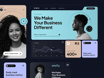 Website for a Consulting Brand ✦ Metly design interface product service startup ui ux web website