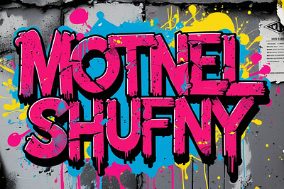 Motnel Shufny - Graffiti & Punk Font branding design graphic design illustration sans serif