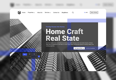 Home Craft Real State animation ui