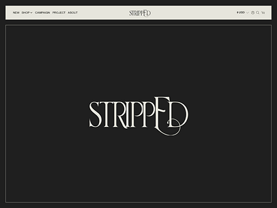 Stripped - UI animation e commerce e commerce website design eshop landing page minimal modern online store product design shop shopping ui ui animation ui ux web website