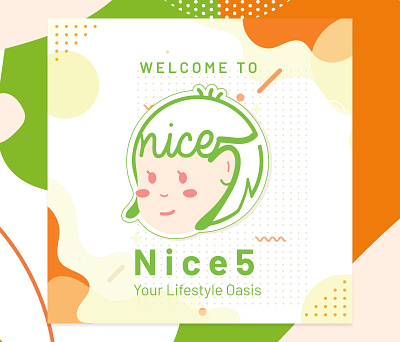 Branding of Nice5 - A lifestyle Company branding design ill illustration logo ux