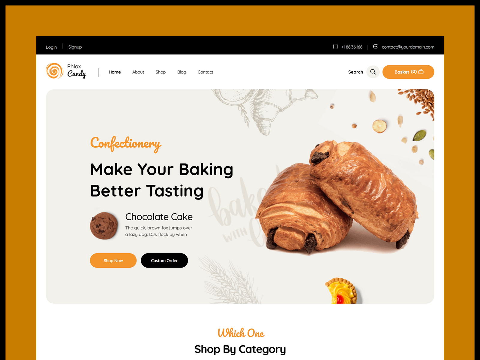 Confectionery & Bakery Shop Landing Page by Sam Designer on Dribbble