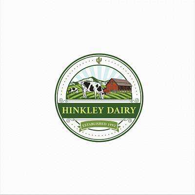 HINKLEY DAIRY branding design flat graphic design illustration logo typography vector