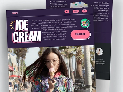 Ice cream website aesthetic clean dessert food food and drink ice cream cone ice cream landing page ice cream shop ice cream website iceberg icecream landing page order ice cream popsicle ui ui ux design ux web web design