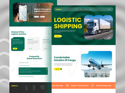 Logistic - Cargo - Shipment - Web Design - Landing page cargo cargo web design cargo website delivery website landing landingpage landingpage ui logistic branding logistic company logistic logo logistic website minimal website shipment website transport website website mockup websiteui