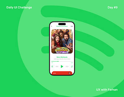 Daily UI Day#009 Music Player branding figma ui