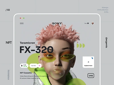 Sony VHS NFT UI branding design illustration inspiration landing landing page landing page ui landing ui logo nft nft app nft landing nft landing page ui nft ui sony ui ui design ux ux design web