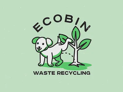 Ecobin- waste recicling brand brandidentity branding design font identity illustration logo logotype