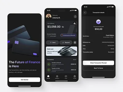 Finance - Mobile App Design andriod banking app design digital banking fiintech design finance finance app fintech interface ios mobile mobile app mobile application mobileapp money management product design send money ui uiux ux