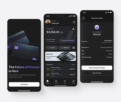 Finance - Mobile App Design andriod banking app design digital banking fiintech design finance finance app fintech interface ios mobile mobile app mobile application mobileapp money management product design send money ui uiux ux