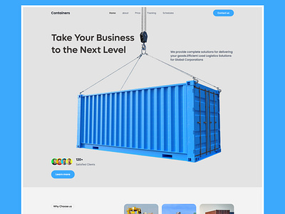 Logistic Landing Page cargo cargo service container corporate courier delivery service firqah firqah lab freight landing page logistic website logistics company parcel port shipment shipping tracking transport transporting ui ui ux