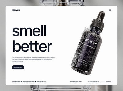 Fragrance Website Hero design figma fragrance hero landing page ui ux website