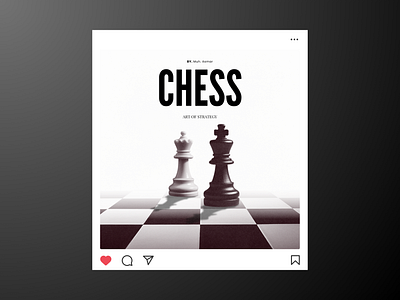 Chess - Art of Strategy graphic design poster typography