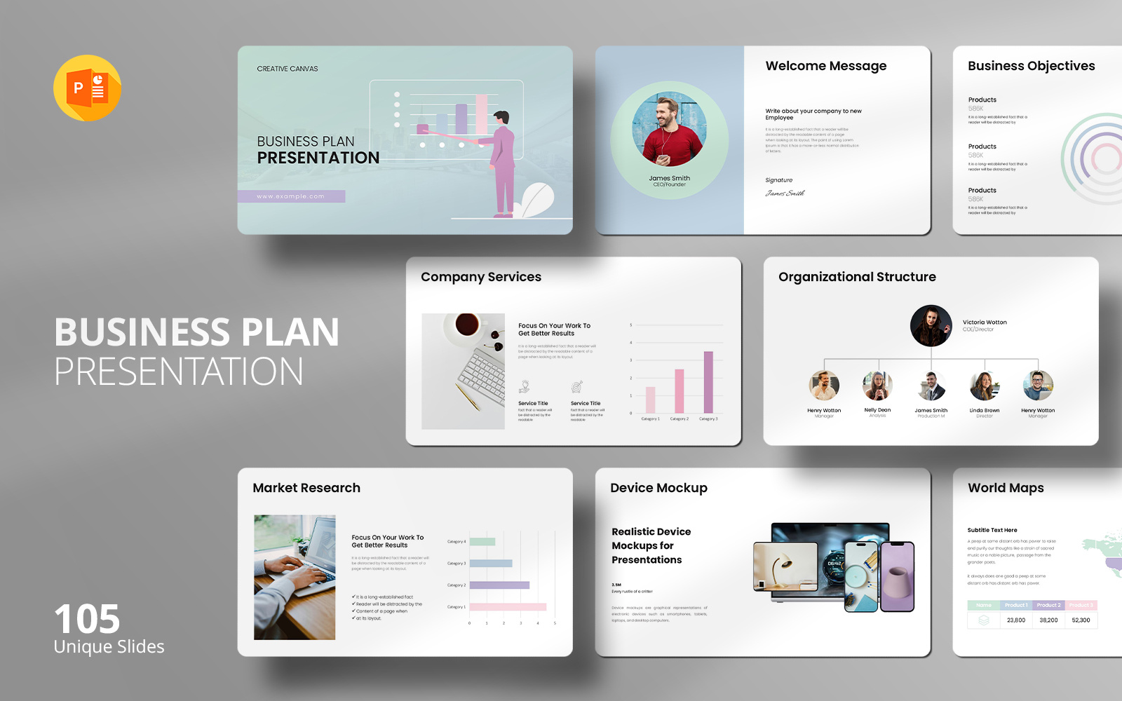 Business Plan - Corporate Presentation Design Template business powerpoint slides
