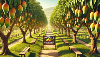 Mandlik Ambewale | Mandlik Mangos Farm mandlik ambewale mango social media poster yellow natural alphonso mango