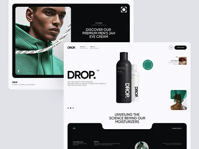DROP. concept design desktop inspiration men minimalistic photography product design simple typography ui ux uxui web design