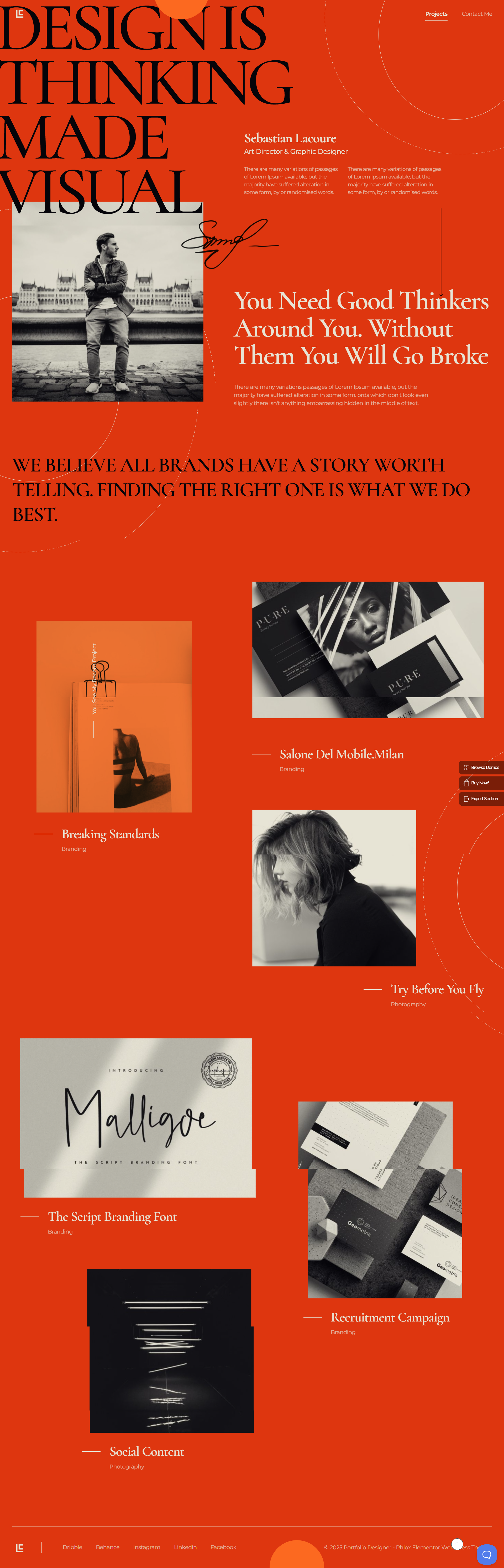 Creative Portfolio Designer Landing Page animation branding elegant portfolio layout graphic design graphic designer portfolio minimalist creative website personal branding website