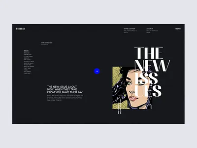 USELESS comic concept dektop design desktop elegant inspiration modern product product desigm simple typography ui ux uxui web design