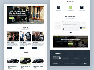 Chauffeur Services Booking Website booking branding car services cars chauffeur drivers landing page luxury luxury website primary chauffeurs private driver product design taxi ui ui ux user experience user interface web design