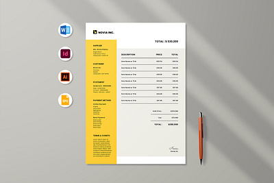 Invoice ai bill branding brochure company invoice cv design doc eps flyer graphic design indesign invoice invoice payment invoice template invoice word payment portfolio print word