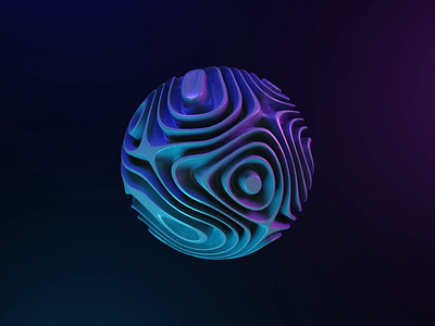 3D Wednesday - concept form animation 3d 3dillustration animation blue cinema4d clean color concept creative dark design form illustration motion graphics purple render simple ui