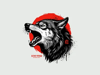 Run Wild animal apparel clothing coyote design dog emblem graphic graphic design grunge illustration paint spray sun t shirt teeth tshirt vector wild wolf