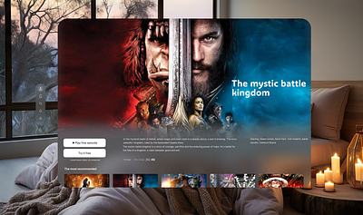 The movie room- website spatial design best design design process figma high fidelity most liked movie website newnoteworthy popular spatial design ui website design