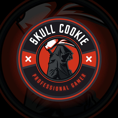 Skull cookie logo | with creative Design 3d logo motion graphics ui