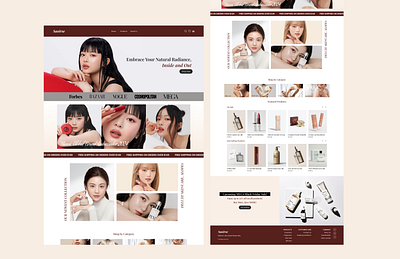 Ecommerce Website Design [Saoirse] branding cosmetics ecommerce graphic design illustration product website ui ux web design web designer website