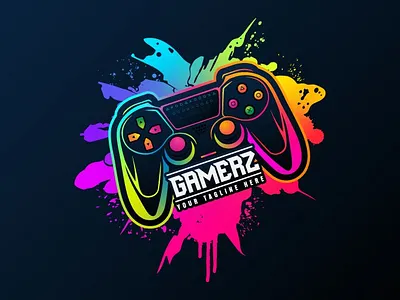 Gaming remote with Colourful Logo | creative design 3d animation graphic design logo motion graphics ui