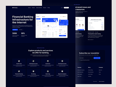 OverPay - Creative Agency Landing Page app branding creative dark design graphic design illustration landing logo modern page ui user interface ux uxui