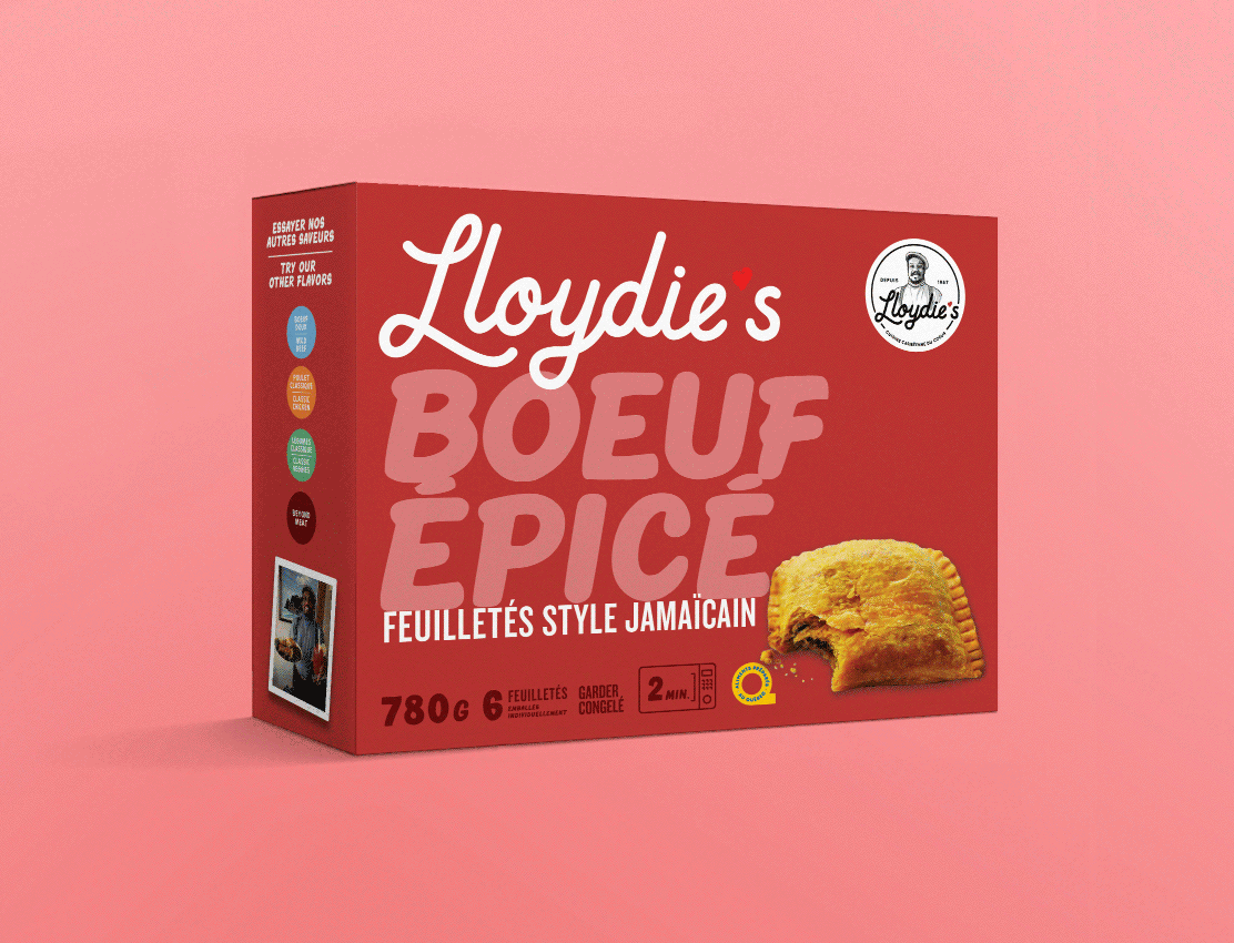 Lloydie's famous patties food illustrator jamaican patty lloydies packaging restaurant