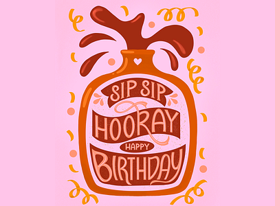 Birthday Greeting Digital Illustration birhday greeting celebratory touch cheerful color match colorful colorful design creative creative composition design digital illustration graphic design happy birthday illustration modern modern design playful design positive mood positivity ppink palette typography