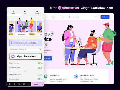 UI Design for LottieBox Elementor Widget animation elementor lottiebox neel litoriya plugin ui web widget wordpress