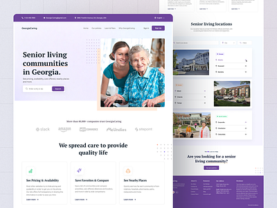 GeorgiaCaring Website care caregiver clean eldercare elderly homehealthcare homepage design inhomecare landingpage medical medicalwebsite nursing seniorcare seniorcitizen seniorliving turjadesign ui webdesign website