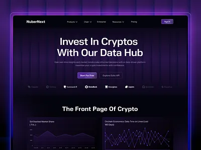 AI-Powered Crypto Data Hub ai ai landing page ai predictions ai website bigdata crypto crypto data cryptocurrency data data analytics defi homepage investment investment platform landing page powered ui web design web3 design website