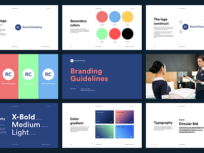 Brand Identity Design - RoomChecking brand brand design brand identity brand identity design branding company brand identity hotel inspection hotel management housekeeping software identity inspection logo logo design logo mark modern logo