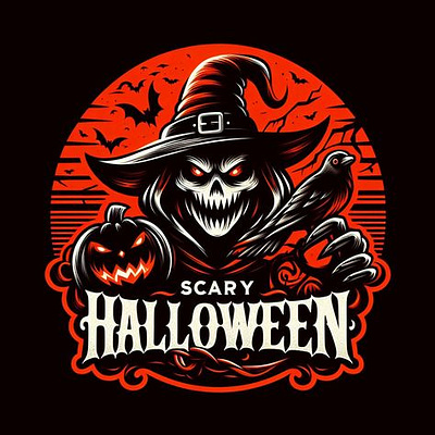 Create custom made halloween, scary, horror logo by sacry logo animation graphic design logo ui