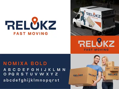 Relokz Moving Company Logo 3d advertising brand design brand identity branding logo design moving branding moving company parcel real tor reloactation truck visuals