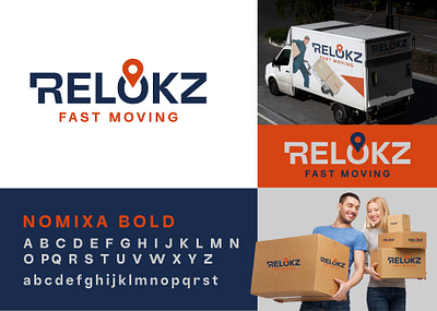 Relokz Moving Company Logo 3d advertising brand design brand identity branding logo design moving branding moving company parcel real tor reloactation truck visuals