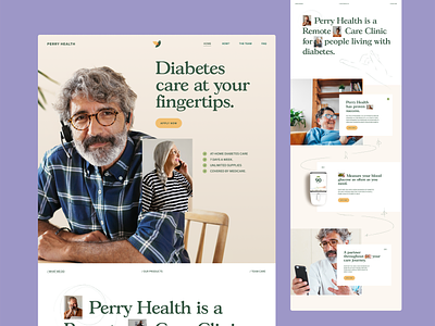 Healthcare Homepage branding diabete doctor gluco meter healthcare homepage logo typography web design