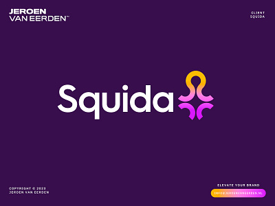 Squida Company Creative Logo design graphic design logo vector