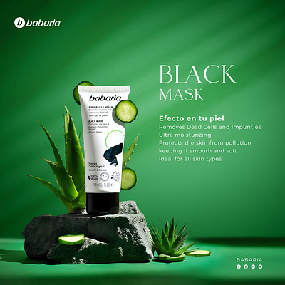 Mask cream adv black mask cream cream tube design graphic design mask mask cream social media