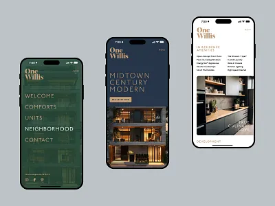 One Willis Residential Development Website aec apartment architecture branding condominium construction contemporary detroit development graphic design luxury mobile website modern property real estate refined residential responsive web design website