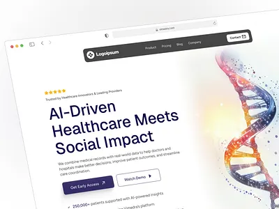 MedTech Landing Page Exploration clean design exploration health medical medtech modern moodboard reference ui uiux uiux design web design website