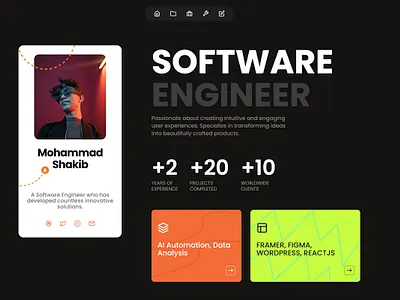 Portfolio Website framer graphic design ui web design